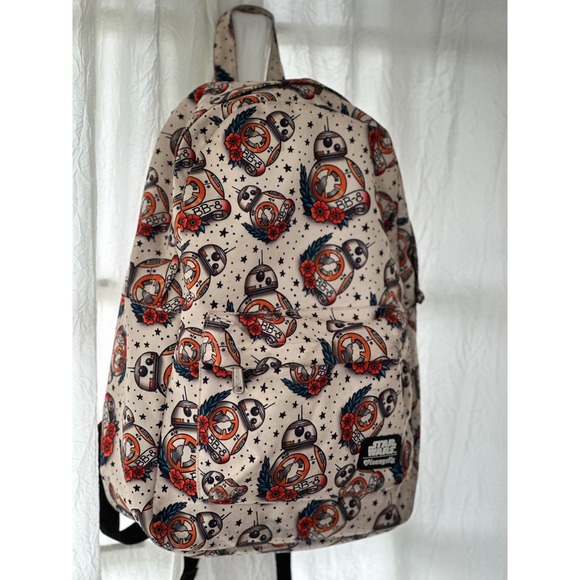 Loungefly // Star Wars The Force Awakens BB-8 Tattoo Backpack - Picture 4 of 11